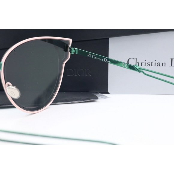 Christian Dior Sculpt HS 3 Cat Eye Green Sunglasses Green Mirrored Lense - Picture 6 of 7
